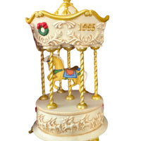 Hallmark Keepsake Vintage 1995 Tobin Fraley Holiday Carousel Light and Music Ornament