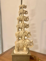 Vintage Stacked Elephants Table Lamp
