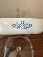 Vintage Corning-ware Blue Cornflower Style 10 in Casserole with Lid P-10-B
