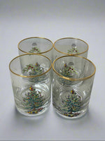 Spode Christmas Tree-Holly-Swag Glasses Set
