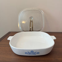 Vintage Corning-ware Blue Cornflower Style 10 in Casserole with Lid P-10-B