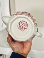 Ridgway Staffordshire Windsor Pink-Transfer Teapot with Lid
