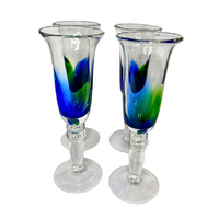 Champagne Fluted Style Heavy-Glass Glasses Set of 4
