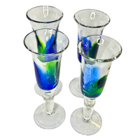 Champagne Fluted Style Heavy-Glass Glasses Set of 4
