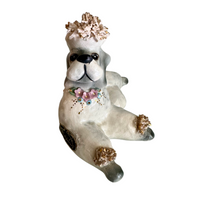 CoCo Josef Originals Gray Poodle Ceramic Figurine
