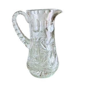 Vintage Crystal Glass Small Pitcher/Creamer