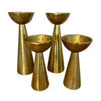 Rustic Cast Brass Pillar Candle Holder Williams-Sonoma Home Decor
