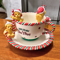 Mr. Christmas Animated Christmas Music Peppermint Teacup 1998