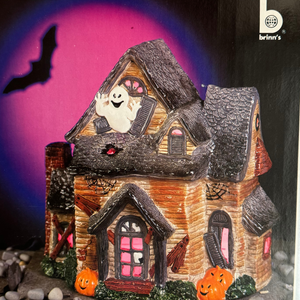 Halloween Lighted Ceramic House Village Brinn's