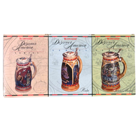 Budweiser Vintage Beer Stein-Mug Discovery of America Nina-Pinta-Santa Maria Set 3
