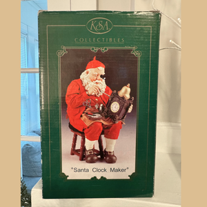 Vintage Santa Claus Fabriche Christmas Kurt Adler Santa Clock Maker