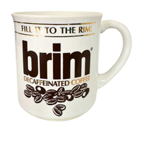 Vintage 80s Fill It To The Rim Brim Coffee Mug-Cup
