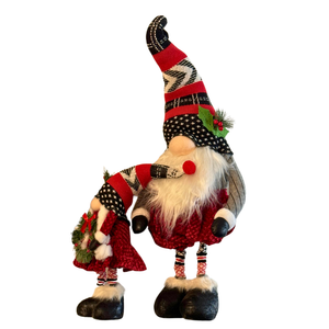 Christmas Holiday Decor Gnome Family Telescope Legs 4 PCS