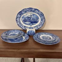 Liberty Blue USA Historic Colonial Scenes England Ceramic Dinnerware
