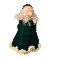 Vintage Santa Claus Handmade Crochet Christmas Outfit Doll
