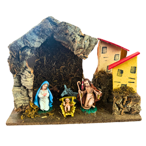 Vintage Italian Nativity Set and Manger