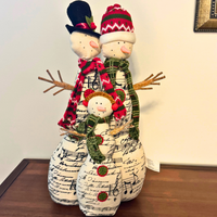 Snowman Family Plush Christmas Decoration
