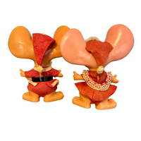 Santa and Mrs. Claus Roy Des Big Ears Christmas Figure Mouse-Bank Set
