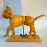 Wooden Cat Artist Model-Articulated Figure Drawing Pose
