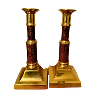 Vintage Brass Candlestick Holder Set
