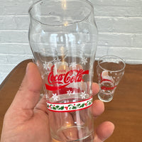 Vintage Coca-Cola Glasses Set 5 PCS Santa Claus Christmas Design