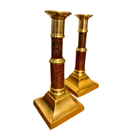 Vintage Brass Candlestick Holder Set
