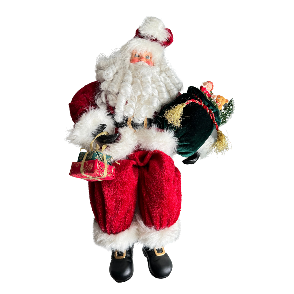 Santa Claus Seated Figurine Vintage