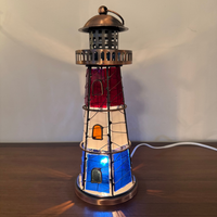 Lighthouse Metal Glass Americana Style Lamp-Lantern
