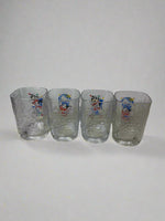 Walt Disney World 2000 Millennium Mickey Mouse Square Glasses McDonalds Lot of 4
