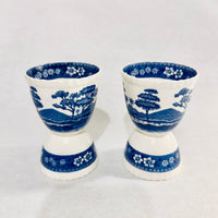 Vintage Copeland Spode's Tower England Double Egg Cup Set of 2