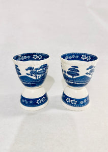 Vintage Copeland Spode's Tower England Double Egg Cup Set of 2