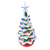 Ceramic Lighted LED Christmas Tree Nostalgia Battery-Operated 2016
