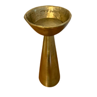 Rustic Cast Brass Pillar Candle Holder Williams-Sonoma Home Decor
