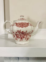 Ridgway Staffordshire Windsor Pink-Transfer Teapot with Lid
