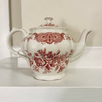 Ridgway Staffordshire Windsor Pink-Transfer Teapot with Lid