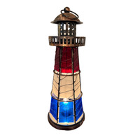 Lighthouse Metal Glass Americana Style Lamp-Lantern
