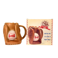 Budweiser Beer Vintage Stein-Mug Baseball Mitt Batter Up! It's Time To Play Ball Series 1995
