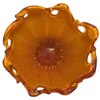 Murano Handmade Orange Glass Vase Centerpiece
