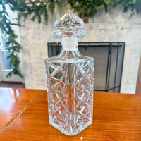 Vintage Square Crystal Cut Decanter Numbered 43
