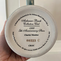 Anheuser Busch 1999 5th Anniversary Charter Member Budweiser CB13C Stein