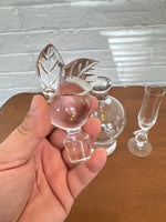 Nachtmann Bleikristall Crystal Decanter Apple Stopper and Flute Glass Set
