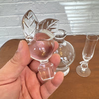 Nachtmann Bleikristall Crystal Decanter Apple Stopper and Flute Glass Set