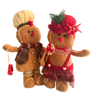 Gingerbread Plush Dolls Christmas Decor
