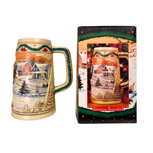 Budweiser Beer Vintage Stein-Mug Holiday American Homestead Series 1996