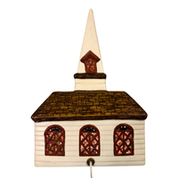 Vintage Le Fauve Mold Ceramic Handpainted-Glazed Lighted Church
