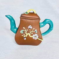 Vintage Chinese Yixing Clay Teapot Bamboo Design Spout and Handle