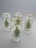 Spode Christmas Tree-Holly-Swag Glasses Set
