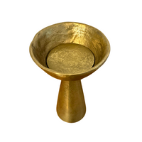 Rustic Cast Brass Pillar Candle Holder Williams-Sonoma Home Decor
