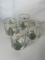 Spode Christmas Tree-Holly-Swag Glasses Set
