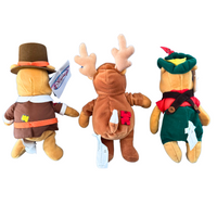 Mini Disney Bean Bag Winnie-Pooh October-Fest Pilgrim Reindeer Set 3
